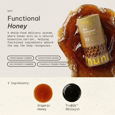 HUNY Bee Energized Shilajit Honey Sticks